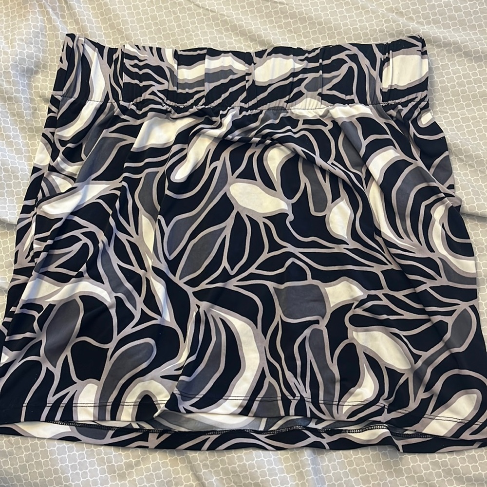 print mini skirt w/POCKETS! Attention thick waist band 90s grunge